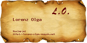 Lorenz Olga névjegykártya